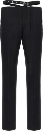 The Attico Dames, Broeken, Zwart, Maat: 2XS Wol