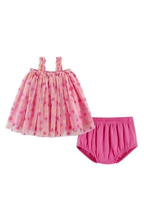 Andy & Evan Tulle Trapeze Dress with Bloomers in Pink at Nordstrom, Size 18-24M