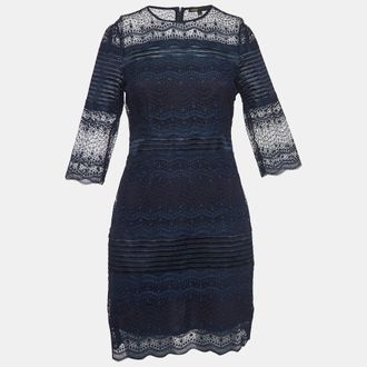Maje Navy Lace Mini Dress
