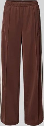 adidas Originals Flared Sweatpants mit Label-Stitching Modell FIREBIRD in Mittelbraun, Gr&ouml;&szlig;e XL