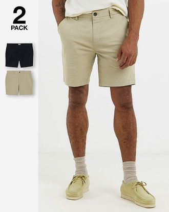 Jacamo 2 Pack Chino Shorts