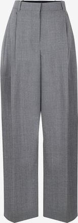 Jacquemus Weite Bundfaltenhose aus Chambray