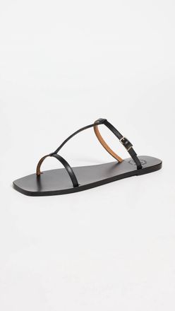 ATP Atelier Womens Gualdo Flat Sandals In Black