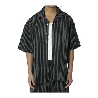 Willy Chavarria Camicia a maniche corte con colletto alla cubana - - Shirts - Uomo - Nero - M