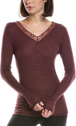 Hanro Hanro Woolen Lace Wool & Silk-Blend Top