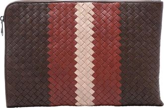 Bottega Veneta Pre-owned Bottega Veneta Tricolor Nappa Intrecciato Clutch Ladies YK4PXPFJD23KW1QM