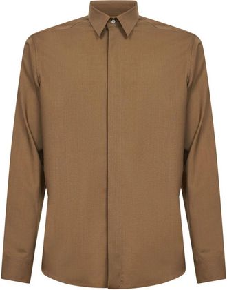 D4.0 Shirt Jacket - Heren - Zomerjassen - Bruin - M - Wol - Jassen