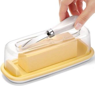 OEM Recipiente Para Almacenar Mantequilla, F&aacute;cil De Servir, Escala De Medici&oacute;n Precisa, Base Antideslizante, F&aacute;cil De Limpiar, Amarillo