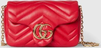 Gucci GG Marmont Mini Shoulder Bag, Red, Leather
