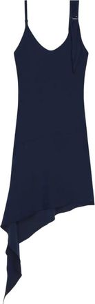Courr&egrave;ges Marineblauwe Jurk met Knoop - Dames - Korte kleedjes - Blauw - XS - Kleedjes