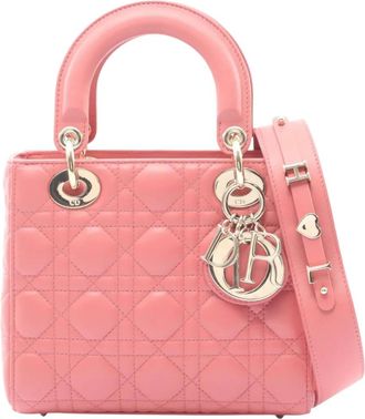 Dior 2010-2025 Small Lambskin Cannage My ABCDior Lady Dior satchel - Rosa