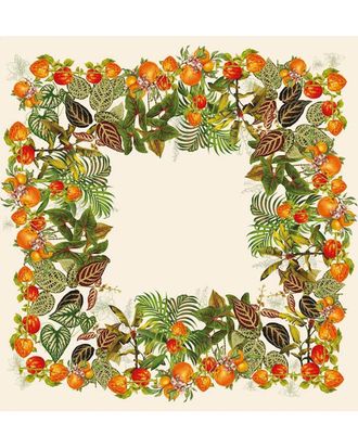 GARNIER-THIEBAUT Vintage Garden Natural French Tablecloth