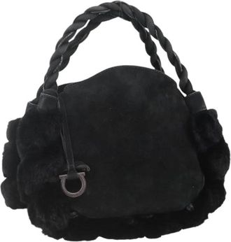 Ferragamo Pre-owned Handtas - Dames - Vintage Handtas - Zwart - ONE Size - Su&egrave;de - Vintage