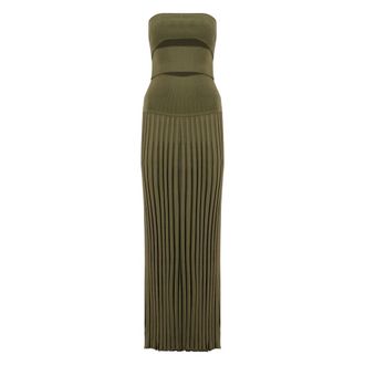 CHRISTOPHER ESBER Knitted Dresses, female, Green, Size: S Sunray Strapless Knit Dress