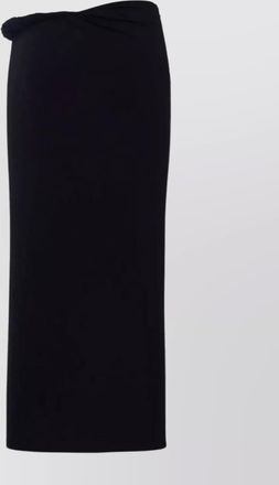 Versace gathered below-knee pencil skirt