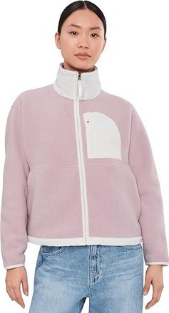 The North Face Yumiori Peak Full Zip Jacket Womens Coat Metal Pink/White Dune : 2XL, Polyester