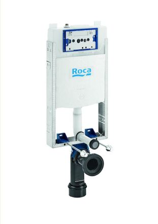 Roca Basic Wc One Compact - Bastidor Con Cisterna Compacta Empotrable Con Doble Descarga Para Inodoro Suspendido Roca
