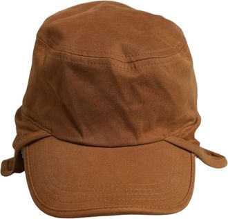 Dolce & Gabbana Double Brim Baseball Cap - unisex - Petten - Bruin - ONE Size - Katoen - Accessoires