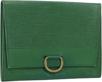 Louis Vuitton Pre-owned Leren Clutch - Dames - Vintage Clutch - Groen - ONE Size - Leer - Vintage