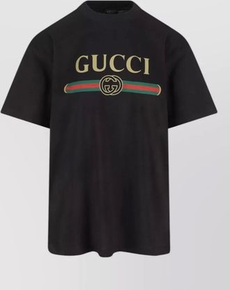 Gucci silk cotton logo-print jersey t-shirt