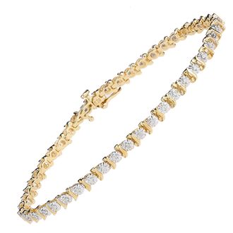 Diamant L'éternel 9kt geelgouden armbanden met 0,25 ct diamant