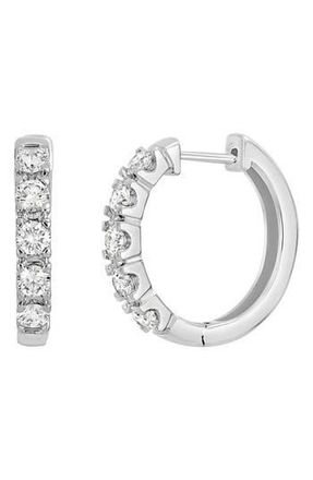 Bony Levy Audrey Diamond Hoop Earrings in 18K White Gold at Nordstrom Rack
