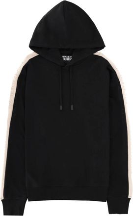 Versace Jeans Couture 80Up 331 BIS Sweatshirt met reli&euml;fband - Heren - Hoodies - Zwart - L - Hoodies & sweatvesten