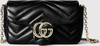 Gucci GG Marmont Mini Shoulder Bag, Black, Leather