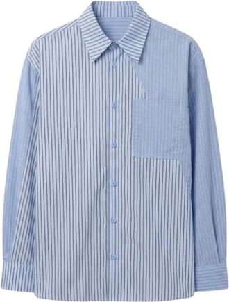 Arte Assymetrisch Overhemd - Heren - Casual Overhemden - Blauw - XL - Katoen - Overhemden