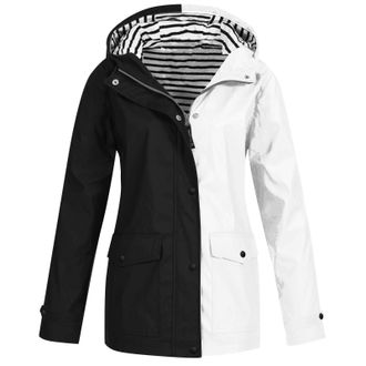 Generic Lightweight Waterproof Jacket Womens Hiking - Long Rain Coats For Women Waterproof Coat With Pocket Drawsting Hiking Raincoat Outdoor Outerwear Windbr