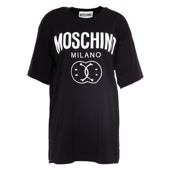 Moschino Double Smiley Zwart Oversize T-shirt