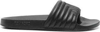 Tom Ford Sandali slides in pelle - Nero