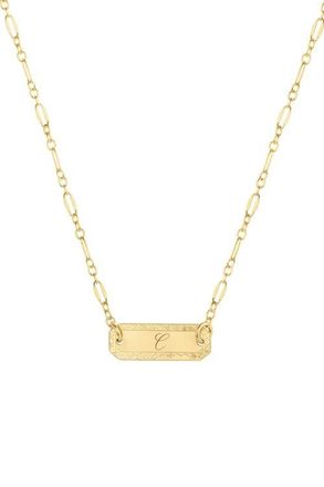 Set & Stones Cora Initial Necklace in Gold /C at Nordstrom