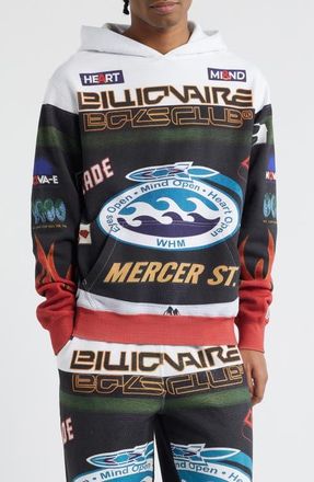 Billionaire Boys Club Mercer Street Cotton Graphic Hoodie in White at Nordstrom, Size Xx-Large