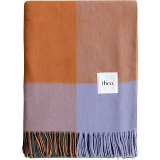 TBCo Lambswool Check Throw Blanket in Cooper Frame Check at Nordstrom, Size Large