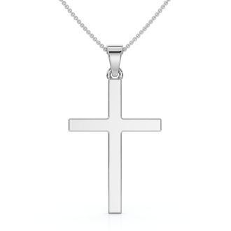 Pompeii3 14k Gold Polished Cross Pendant Necklace & 18 14k Chain