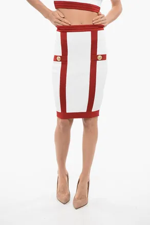 Balmain Longuette in Maglia con Bottoni Logati Balmain