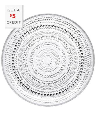 iittala Kastehelmi 9.75In Clear Plate With $5 Credit