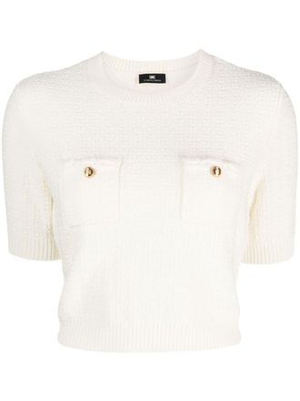 Elisabetta Franchi Cropped top - Beige