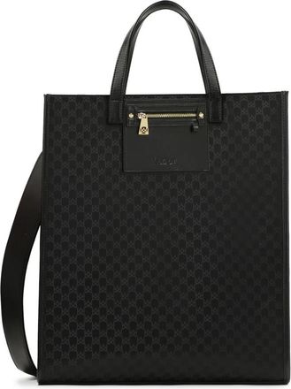 Kazar Zwarte monogram stoffen handtas - Dames - Handtassen - Zwart - ONE Size - Leer - Tassen