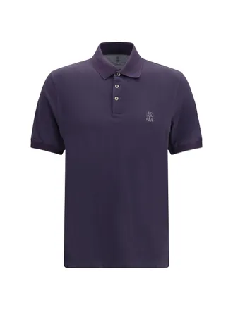 Brunello Cucinelli Cotton Polo Shirt - Purple