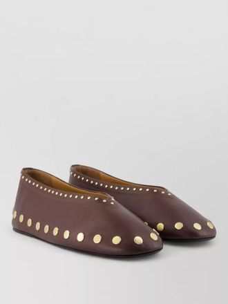 Ganni jenny ballerina shoes synthetic flat sole