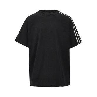 Yohji Yamamoto Raw-cut 3 Stripes T-shirt Man S
