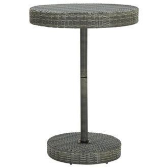 vidaXL Mesa De Jard&iacute;n De Rat&aacute;n Sint&eacute;tico Gris 75,5x106 Cm Vidaxl