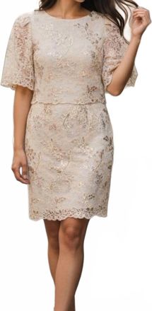 Eliza J Lace Mini Dress In Cream