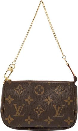 Louis Vuitton Pre-owned Chain Handle Bag - Dames - Vintage Mini Tas - Bruin - ONE Size - Vintage