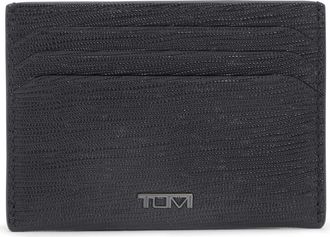 Tumi Nassau Slim Leather Card Case in Black Embossed at Nordstrom