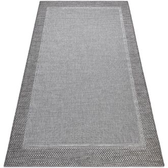 RugsX Carpet sisal boho 46201575 Frame grey grey 120x170 cm