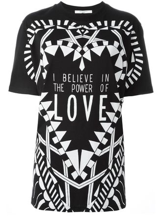 Givenchy I Believe in the Power of Love T-shirt - women - Cotton - S - Black