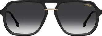 Carrera Victory 58mm Gradient Rectangular Sunglasses in Black/dark Grey Sf at Nordstrom